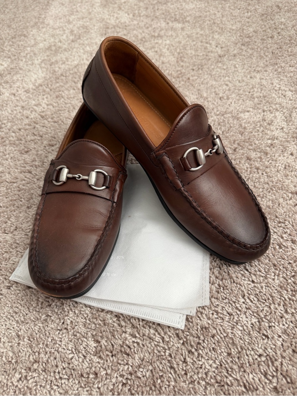 Allen Edmonds Brown Leather Horsebit Loafers